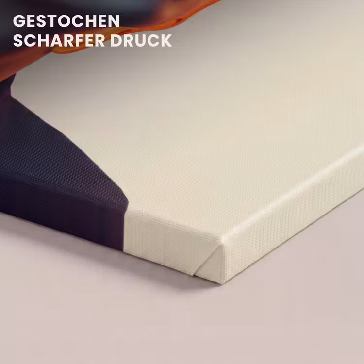 Vrouw - Oranje - Abstract - Modern - Kleurrijk canvas 2cm klein -closeup_print_DE
