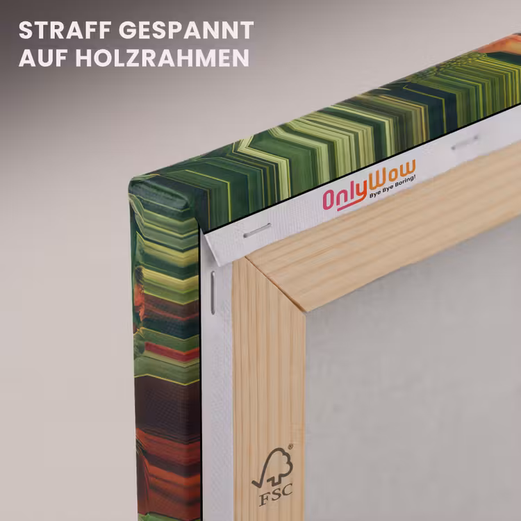 Vrouw - Panterprint - Jungle - Natuur - Luxe canvas 2cm klein -uniquesellingpoint_afwerking-onlywow_DE