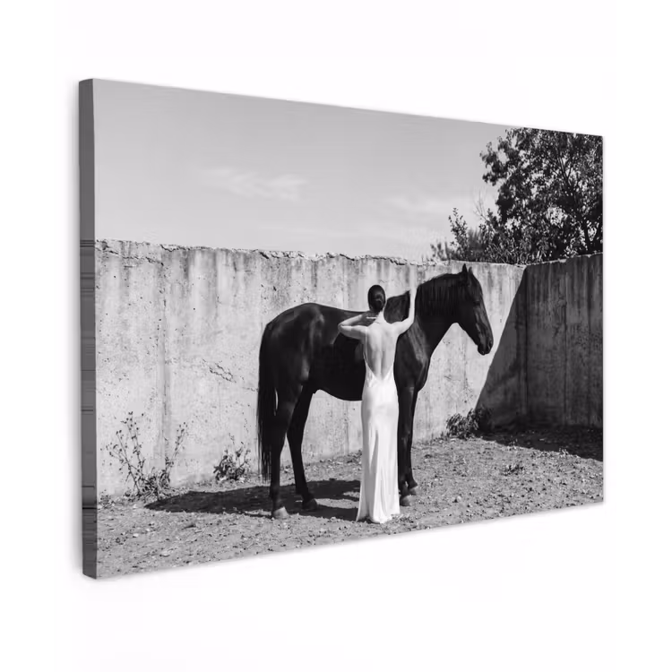 Vrouw - Paard - Artistiek canvas 2cm klein -z3d