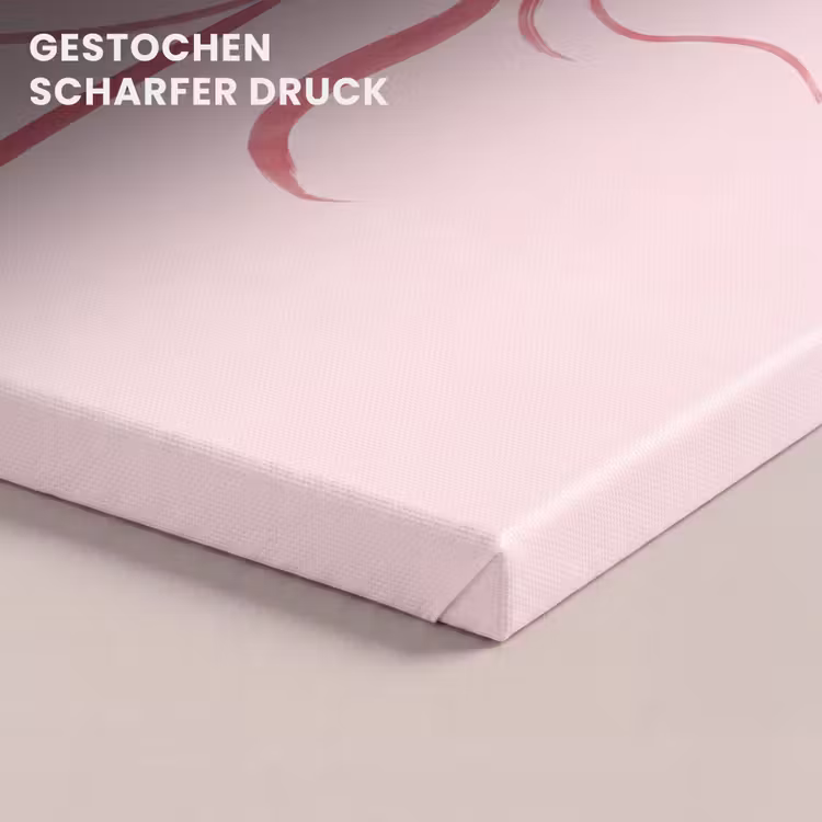 Vrouw - Portret - Abstract - Lijnkunst - Rood canvas 2cm klein -closeup_print_DE