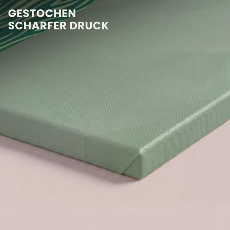 Vrouw - Portret - Illustratie - Modern - Groen canvas 2cm klein -closeup_print_DE