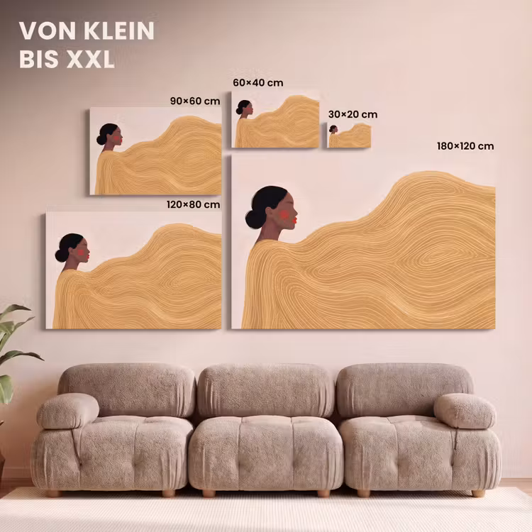 Vrouw - Profiel - Modern - Abstract - Kunst canvas 2cm klein -Xsfeer8_DE