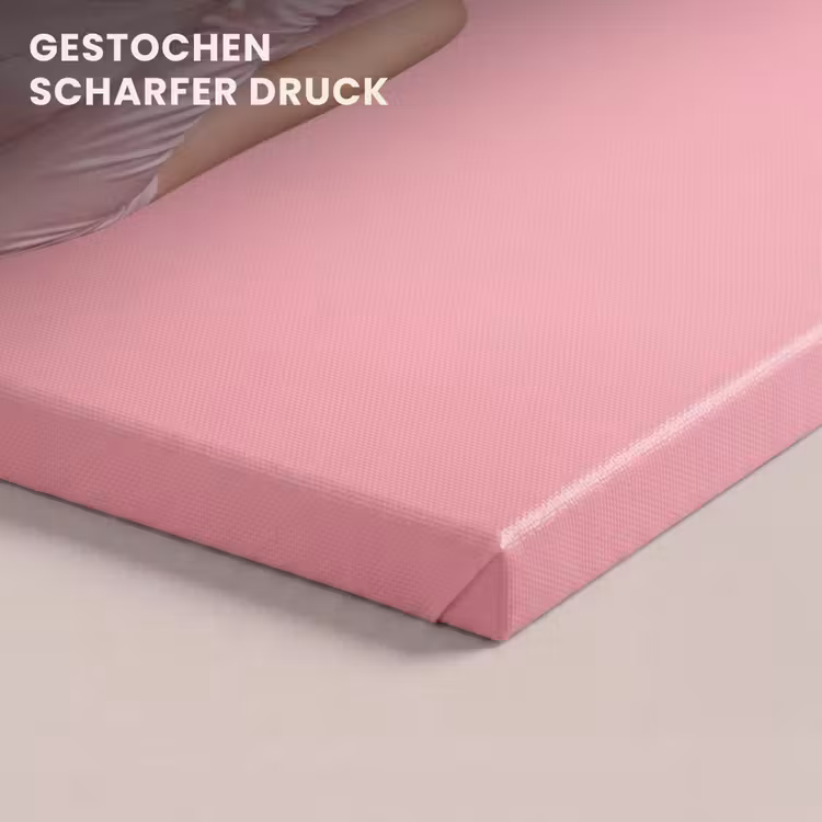 Vrouw - Roze - Parelketting - Krulspelden canvas 2cm klein -uniquesellingpoint_afwerking-onlywow_DE