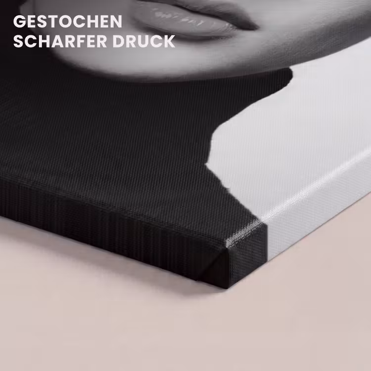 Vrouw - Schaduw - Zwart - Wit - Mysterieus canvas 2cm klein -closeup_print_DE