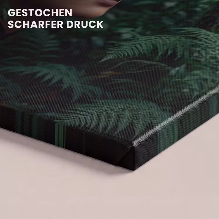 Vrouw - Slang - Natuur - Mystiek - Groen canvas 2cm klein -closeup_print_DE