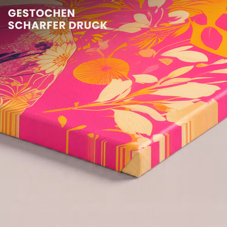 Vrouw - Zonnebril - Abstract - Oranje canvas 2cm klein -closeup_print_DE