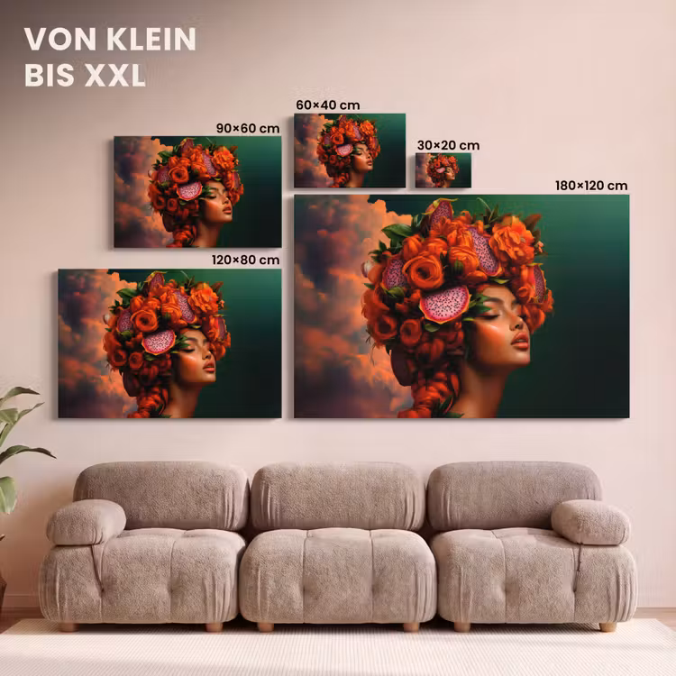 Vrouw - Drankenfruit - Rozen canvas 2cm klein -Xsfeer8_DE