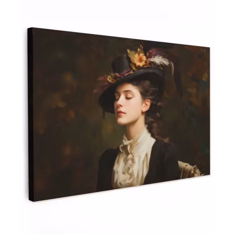 Vrouw - Victoriaans - Portret canvas 2cm klein -z3d