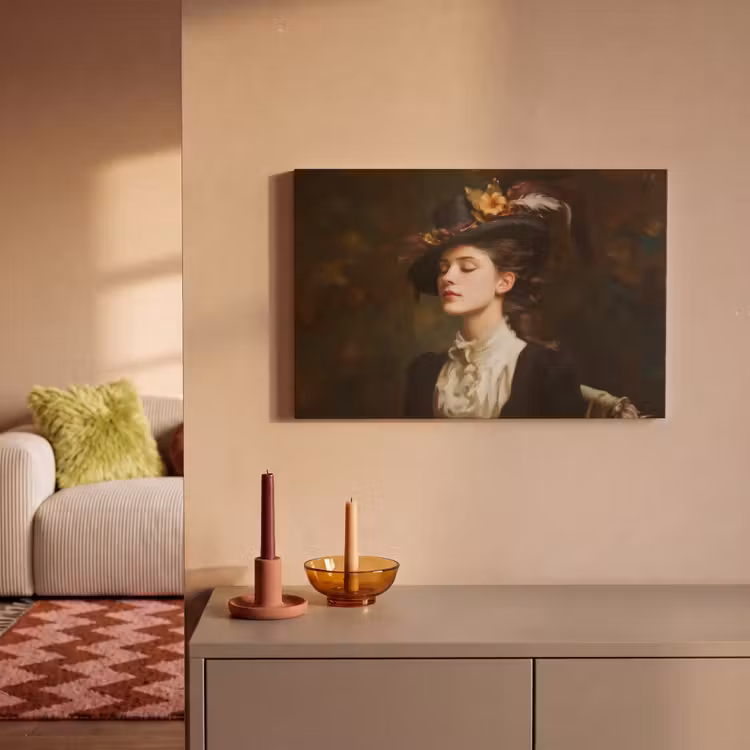 Vrouw - Victoriaans - Portret canvas 2cm klein -sfeer1