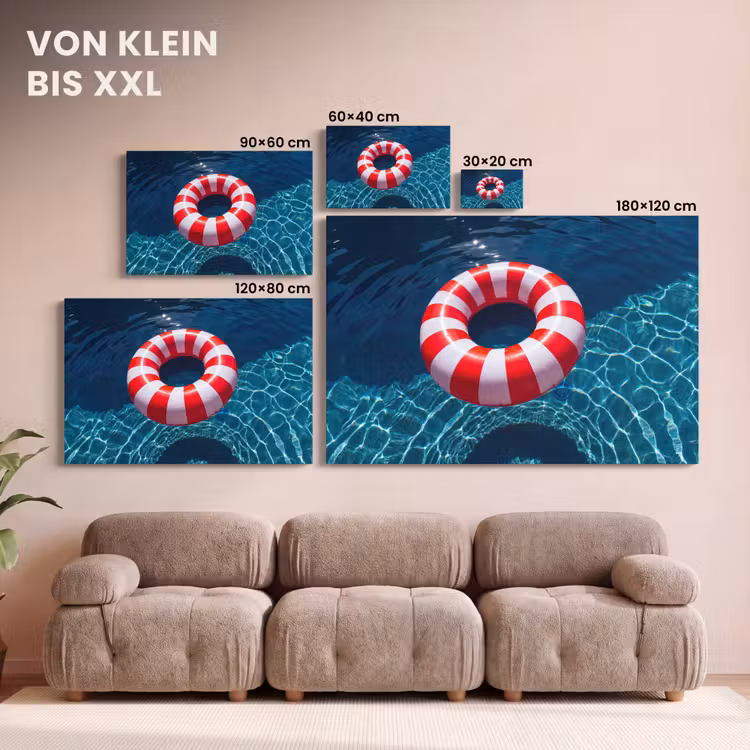 Recreatie - Water - Zomer - Rood - Wit canvas 2cm klein -Xsfeer8_DE