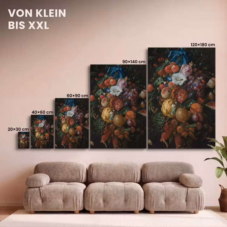 Festoen van vruchten en bloemen - Schilderij van Jan Davidsz. de Heem canvas 2cm klein -Xsfeer8_DE