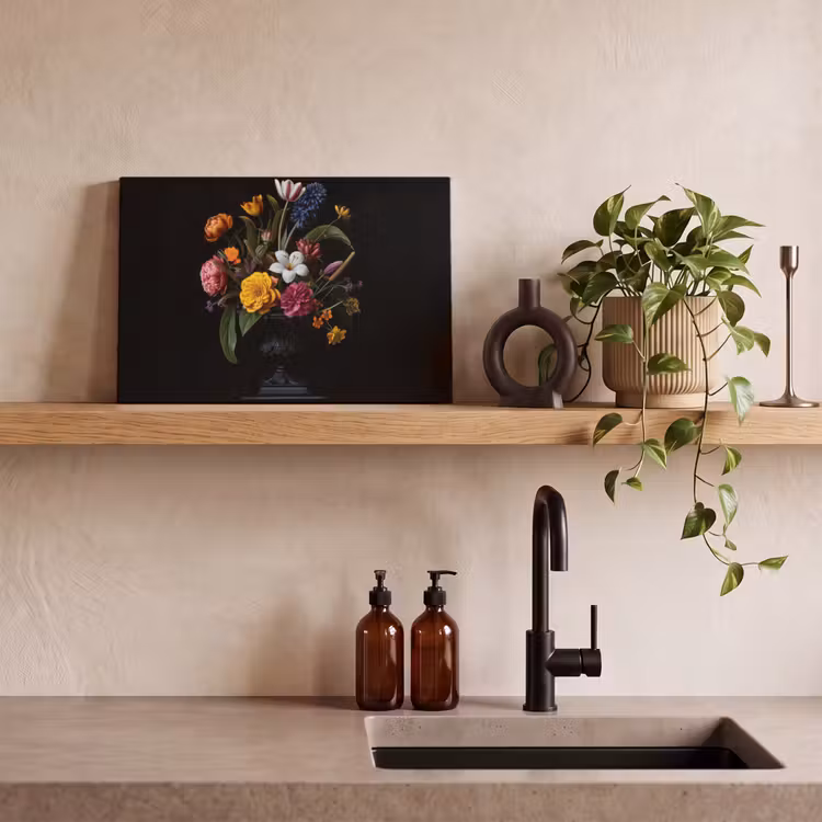 Lente - Bloemen - Klassiek - Vaas canvas 2cm klein -sfeer6