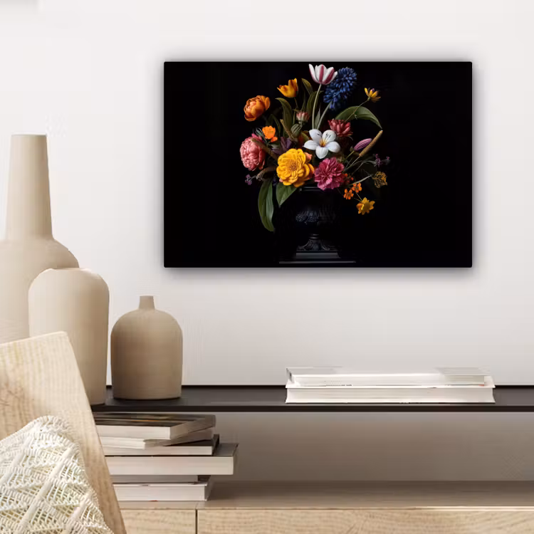 Lente - Bloemen - Klassiek - Vaas canvas 2cm klein -closeup_print_DE