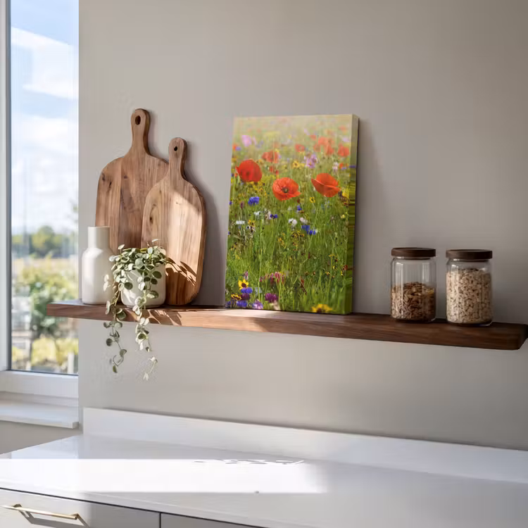 Lente - Bloemen - Rood - Klaproos - Gras - Groen canvas 2cm klein -uniquesellingpoint_afwerking-onlywow_DE