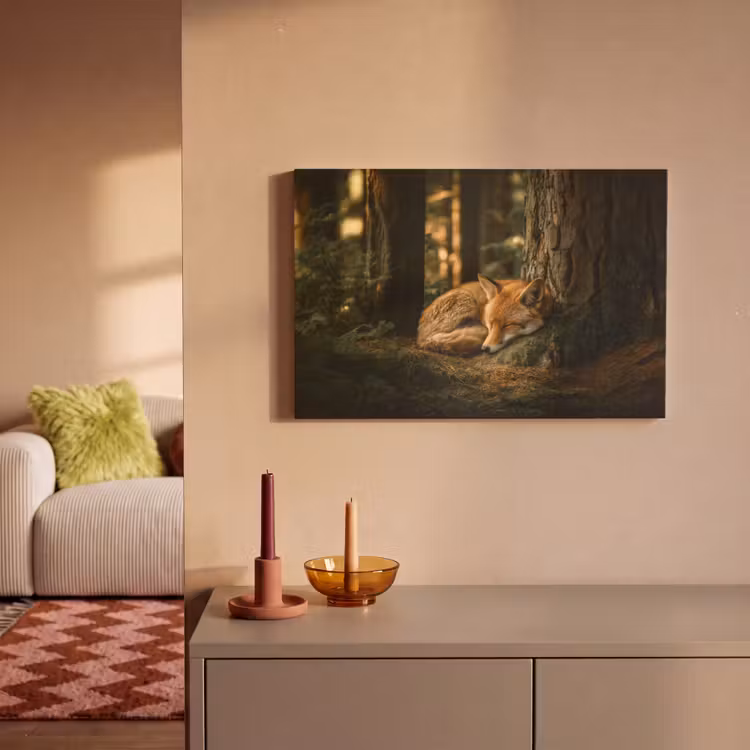 Vos - Bos - Slapen canvas 2cm klein -sfeer1