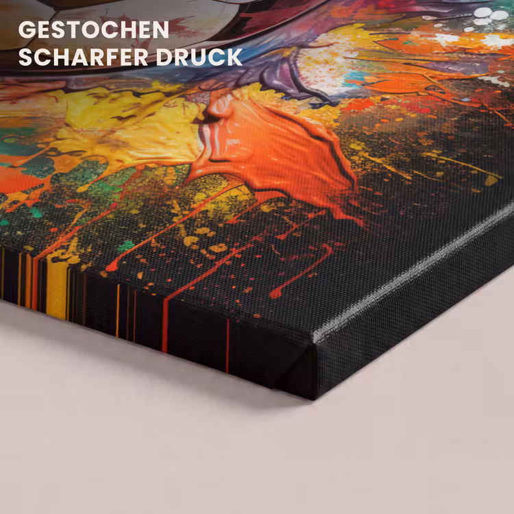 Voetbal - Verf - Kleuren - Zwart - Wit canvas 2cm klein -closeup_print_DE