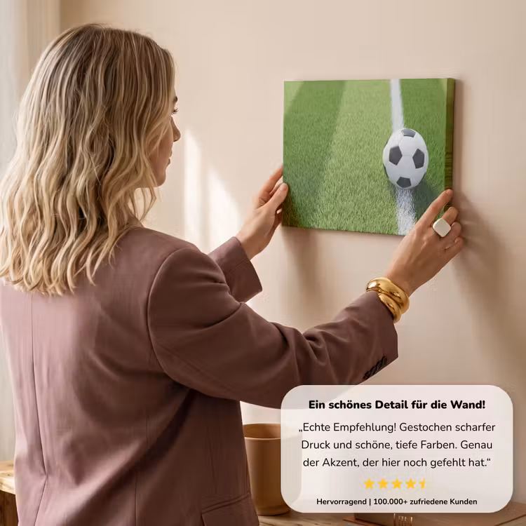 Voetbal - Grasveld - Sport - Groen canvas 2cm klein -Xsfeer7_DE