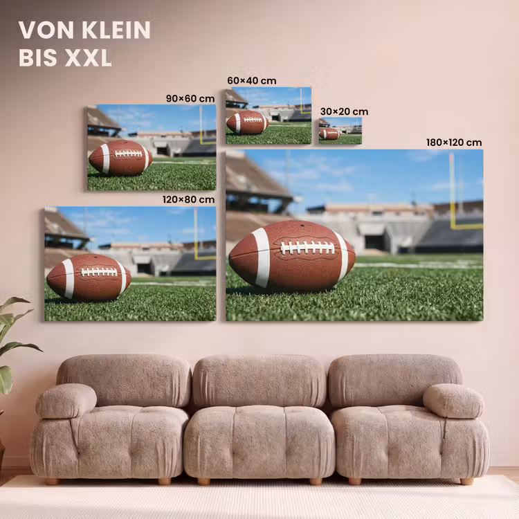 Football - Veld - Stadion - Sport canvas 2cm klein -Xsfeer8_DE