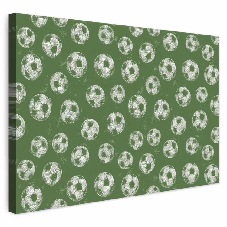 Voetbal - Sport - Groen canvas 2cm klein 34 -3d
