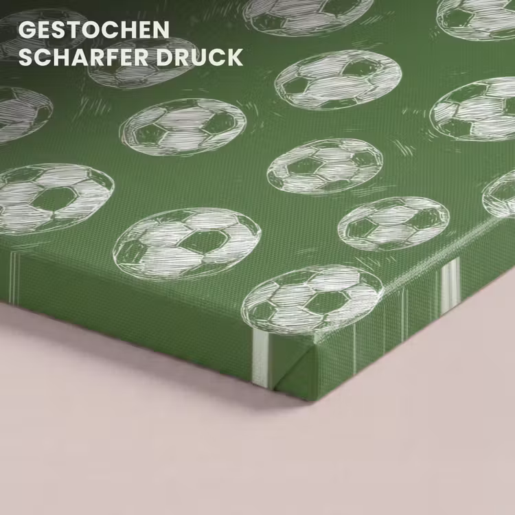 Voetbal - Sport - Groen canvas 2cm klein 34 -closeup_print_DE