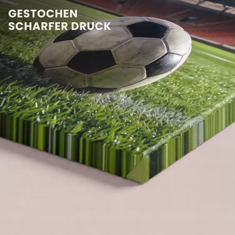 Voetbal - Stadion - Sport - Groen canvas 2cm klein -closeup_print_DE