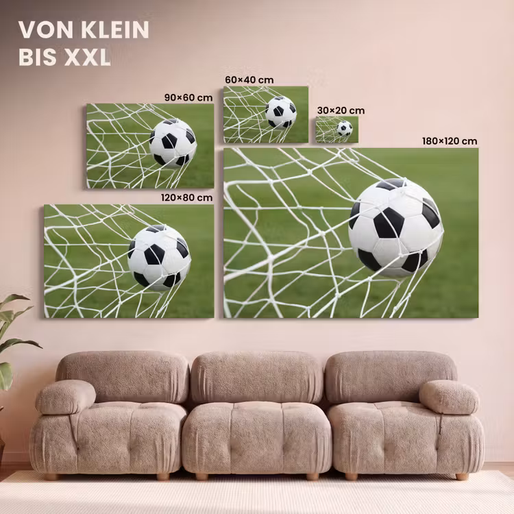 Voetbal - Goal - Net - Sport canvas 2cm klein -Xsfeer8_DE