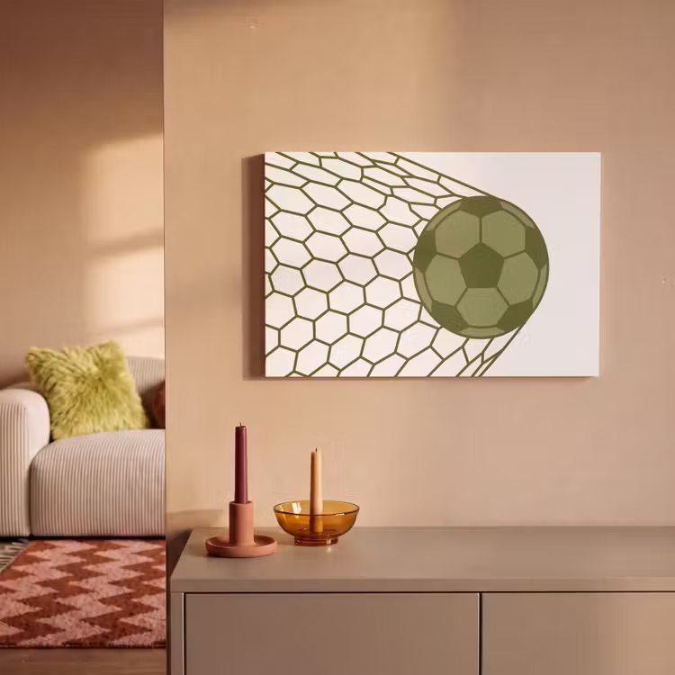 Voetbal - Goal - Sport - Groen canvas 2cm klein -sfeer1