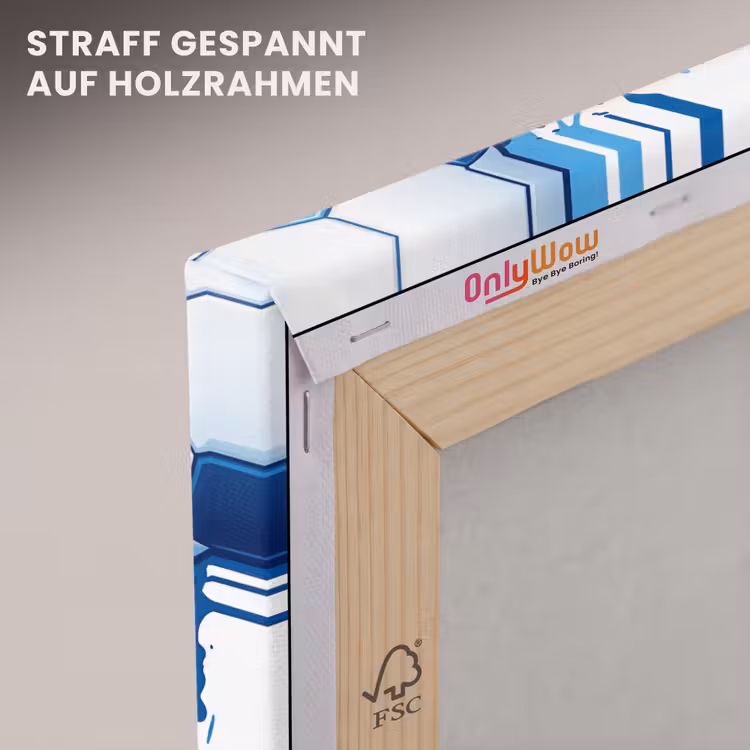 Voetballen - Verf - Sport - Blauw canvas 2cm klein -uniquesellingpoint_afwerking-onlywow_DE