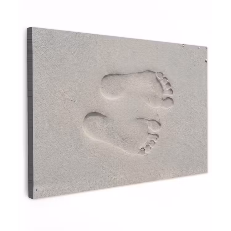 Voeten - Afdrukken - Zand canvas 2cm klein -z3d