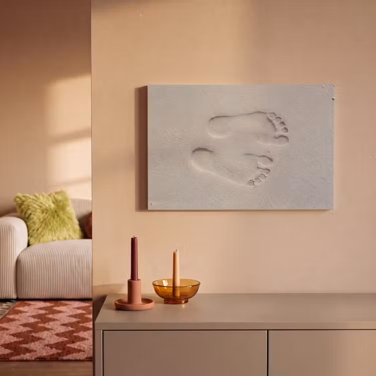 Voeten - Afdrukken - Zand canvas 2cm klein -sfeer1