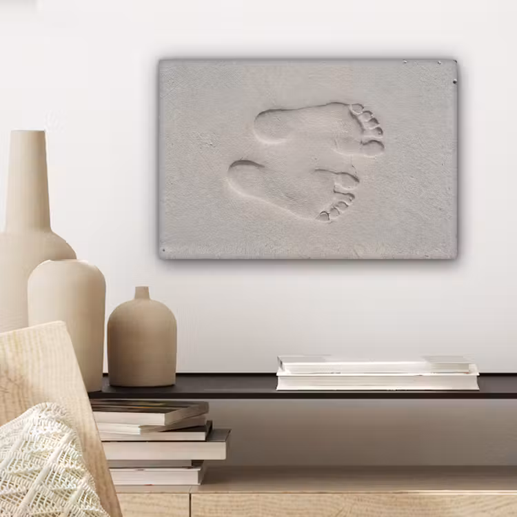 Voeten - Afdrukken - Zand canvas 2cm klein -sfeer6