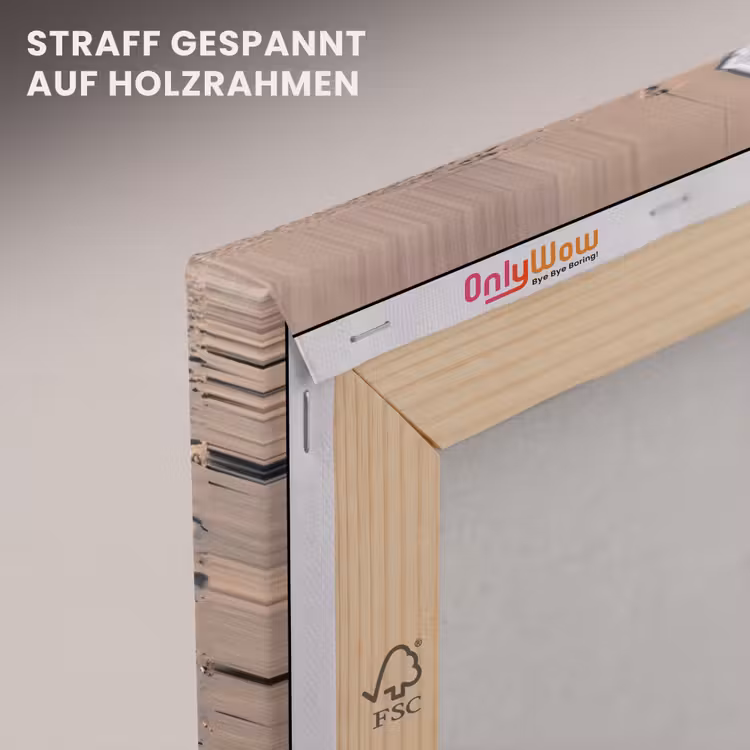 Voetstappen - Vloedlijn - Zee canvas 2cm klein -uniquesellingpoint_afwerking-onlywow_DE