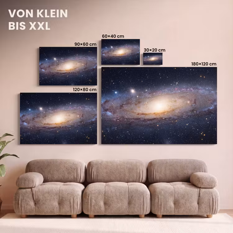 Leinwandbild - Galaxie – Weltraum – Kosmos - Sterrenstelsel - Ruimte - Kosmos canvas 2cm klein