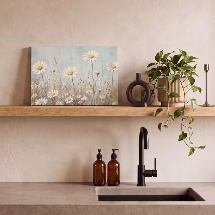 Madelief - Illustratie - Wit canvas 2cm klein -sfeer6