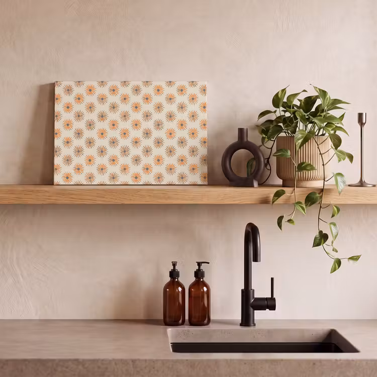 Madelief - Patroon - Oranje canvas 2cm klein 34 -sfeer3