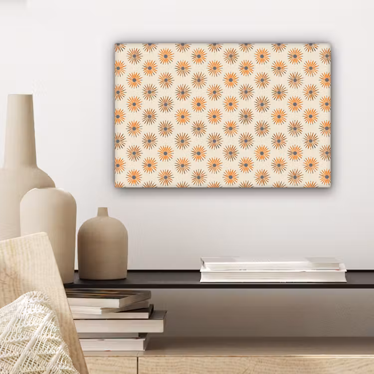 Madelief - Patroon - Oranje canvas 2cm klein 34 -sfeer6