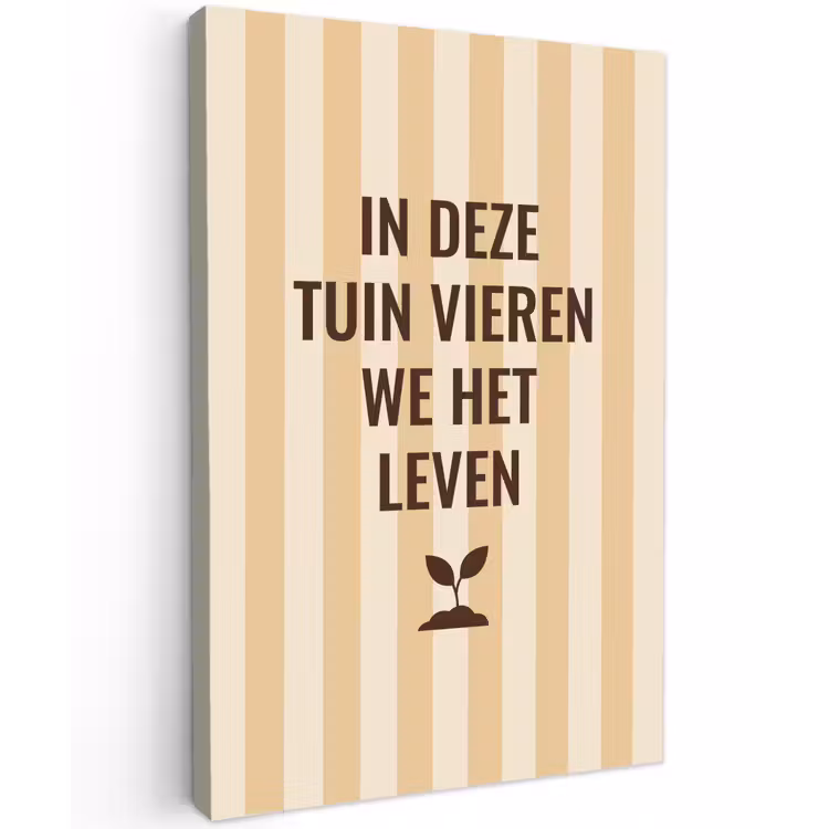 Tuin - Quote - Strepen - Zomer canvas 2cm klein -z3d
