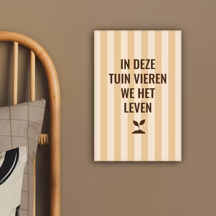 Tuin - Quote - Strepen - Zomer canvas 2cm klein -sfeer3