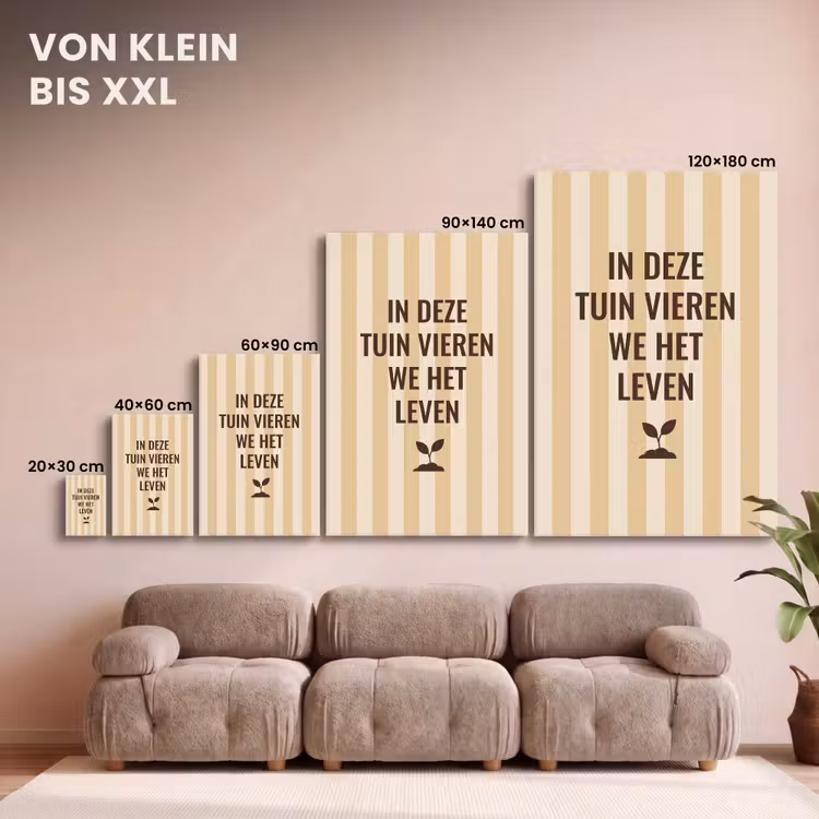 Tuin - Quote - Strepen - Zomer canvas 2cm klein -Xsfeer8_DE