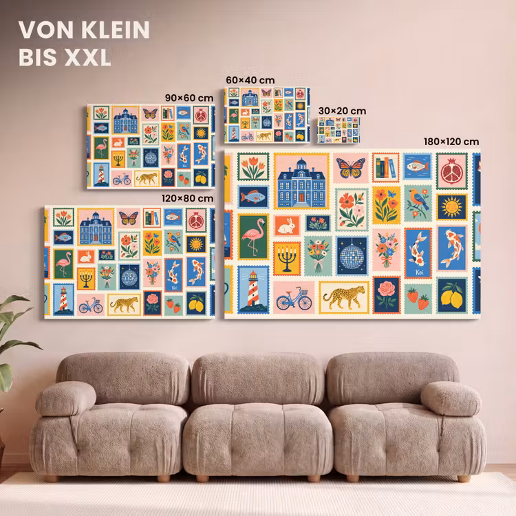 Gebouw - Koepel - Architectuur - Klassiek - Grijs canvas 2cm klein -Xsfeer8_DE