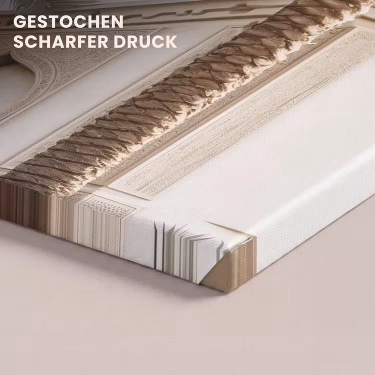 Gebouw - Palmbomen - Beige - Zon canvas 2cm klein -uniquesellingpoint_afwerking-onlywow_DE