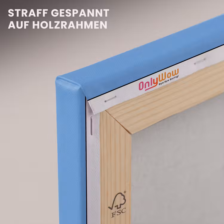 Gebouw - San Marino - Architectuur - Lijntekening - Blauw canvas 2cm klein -uniquesellingpoint_afwerking-onlywow_DE