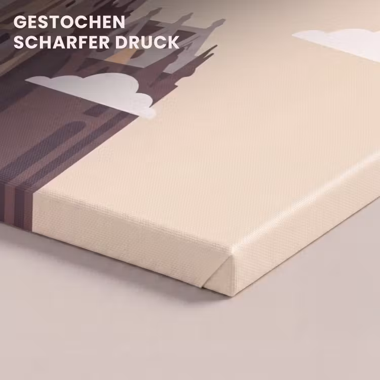 Gebouw - Torens - Architectuur - Abstract - Zonsondergang canvas 2cm klein -closeup_print_DE