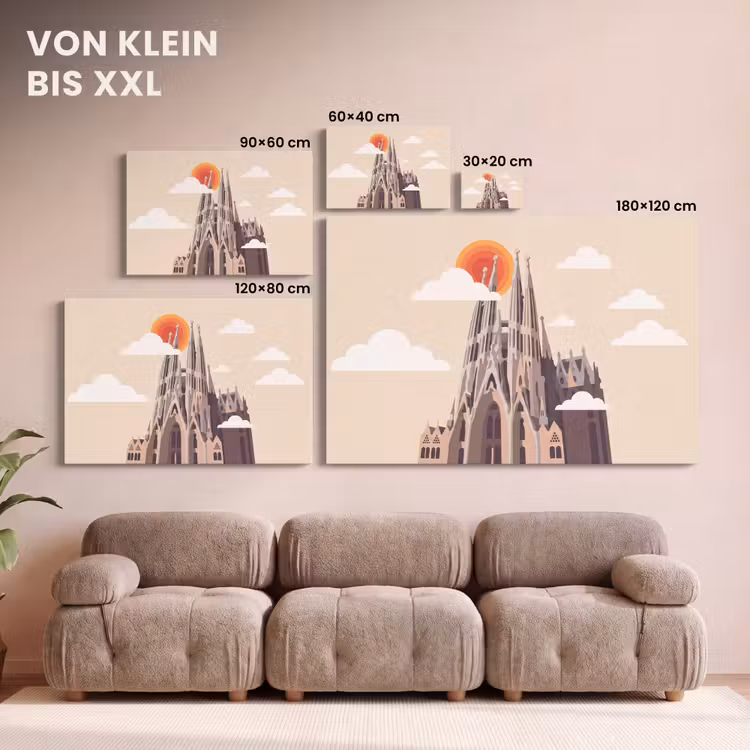 Gebouw - Torens - Architectuur - Abstract - Zonsondergang canvas 2cm klein -Xsfeer8_DE