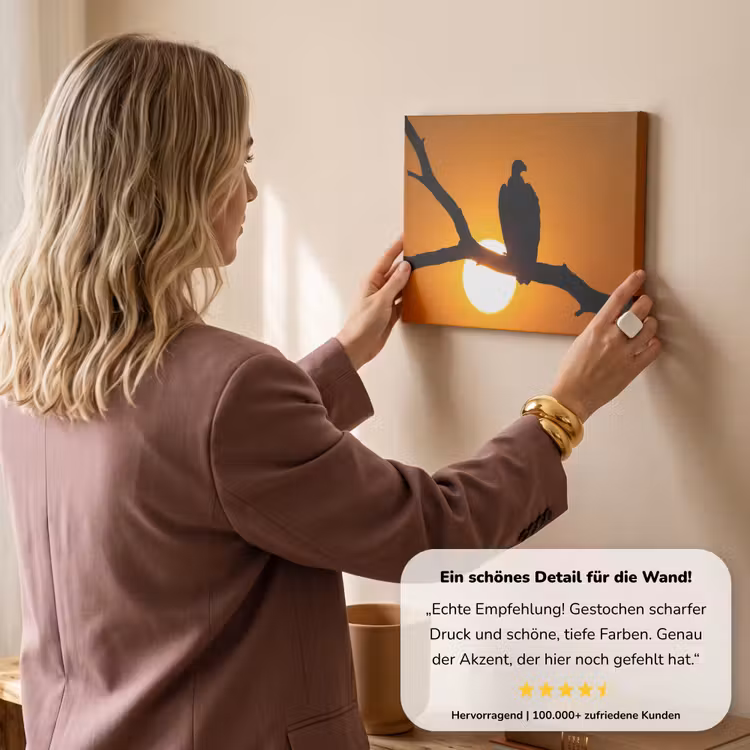 Gier - Tak - Zon - Oranje canvas 2cm klein -sfeer3