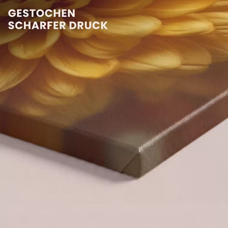 Geel - Chrysant - Zachtheid canvas 2cm klein -closeup_print_DE