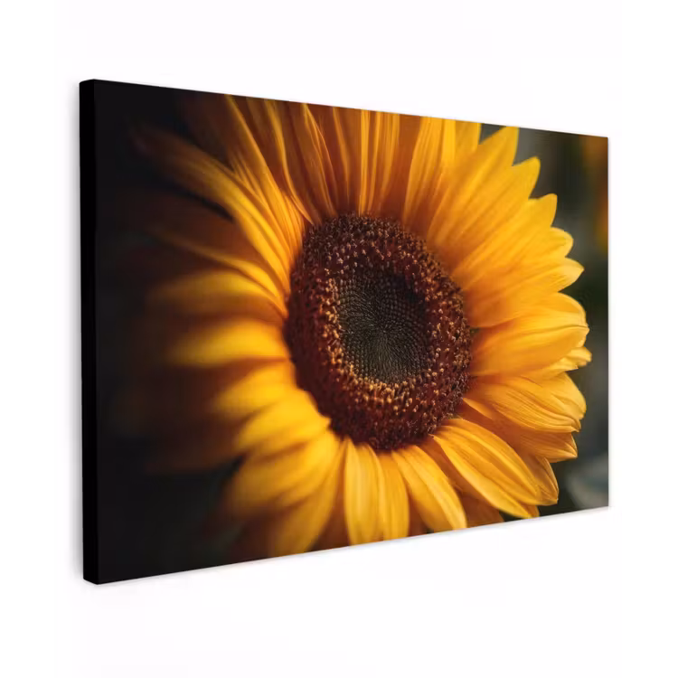 Geel - Zonnebloem - Zomers canvas 2cm klein -z3d