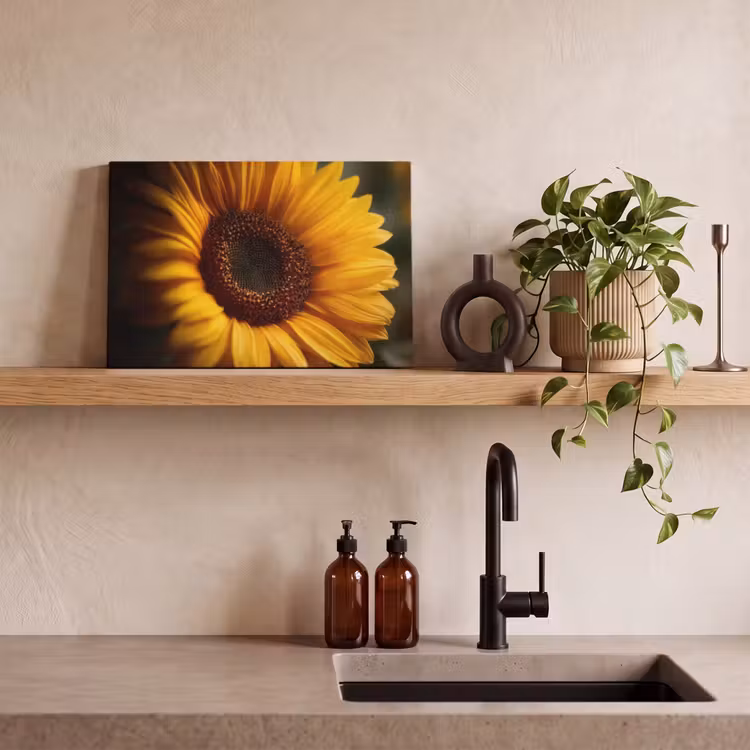 Geel - Zonnebloem - Zomers canvas 2cm klein -sfeer6