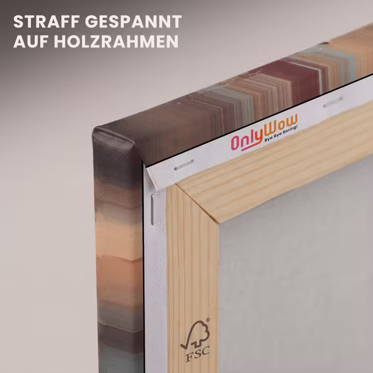 Geschilderd - Abstract - Uil - Bruin canvas 2cm klein -uniquesellingpoint_afwerking-onlywow_DE
