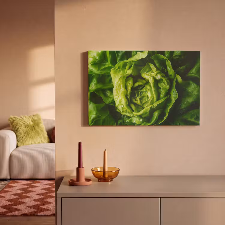 Groente - Sla - Groen canvas 2cm klein -sfeer1